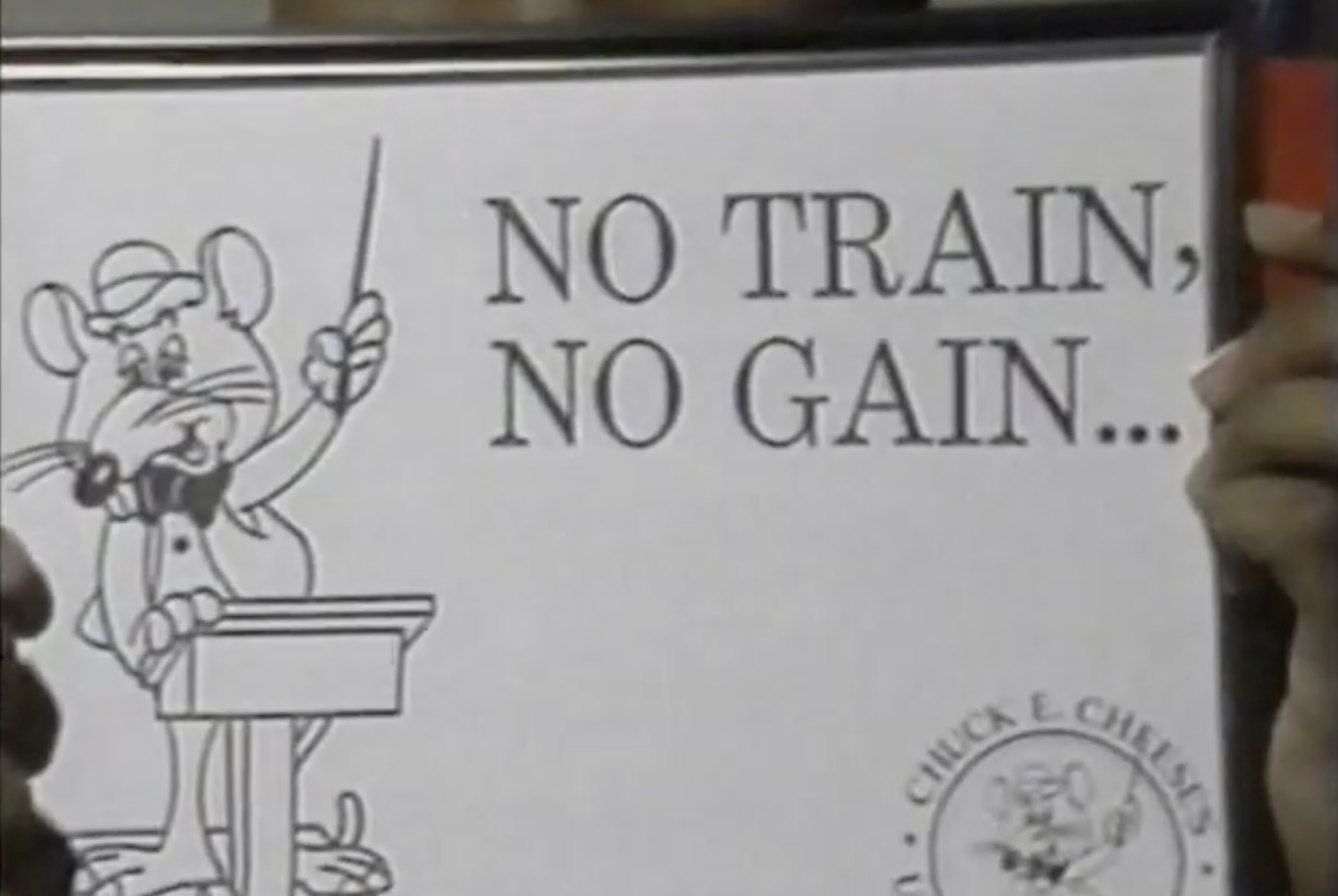 Podcast Episode: Chuck E. Cheese’s University Training (1991) (ft. Andrew) – No train, no gain